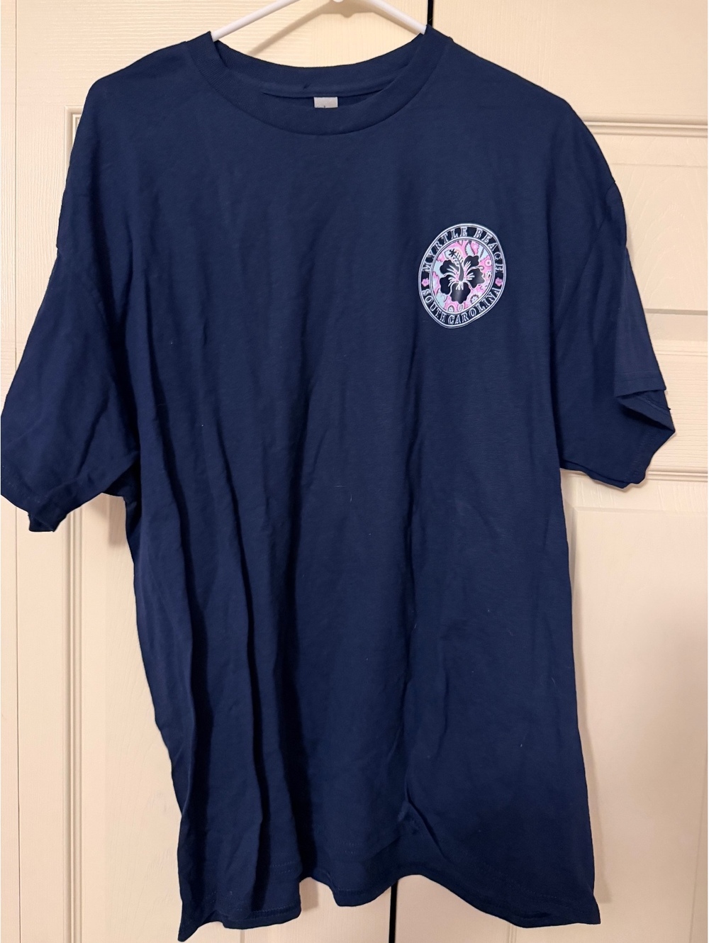 Gildan DryBlend XL Navy Blue Graphic T-Shirt